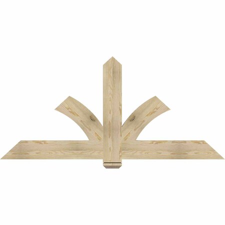 Ekena Millwork Redmond Rough Sawn Timber Gable Bracket, Douglas Fir, 72"W x 33"H x 2"D x 6"F, 11/12 Pitch GBW072X33X0206RED00RDF